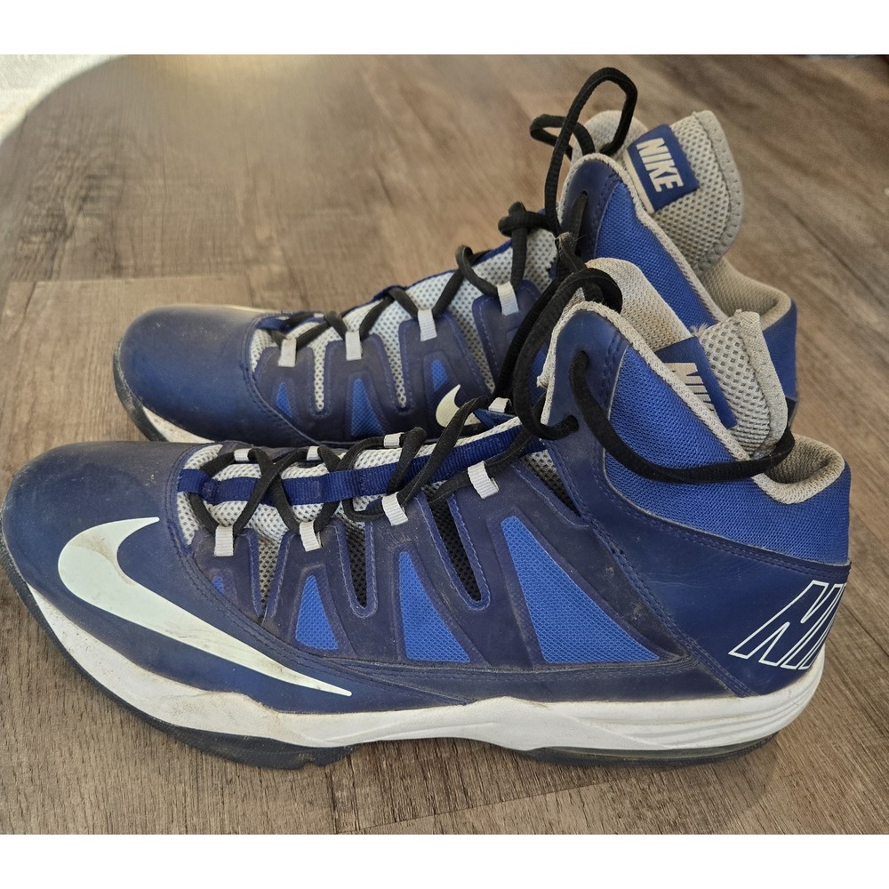 Nike Air Max Stutter Step Blue Gray White Basketball Shoes Size‎ 13 Mens